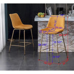 Modern Velvet 26.50 Counter Height Stool (Set of 2)