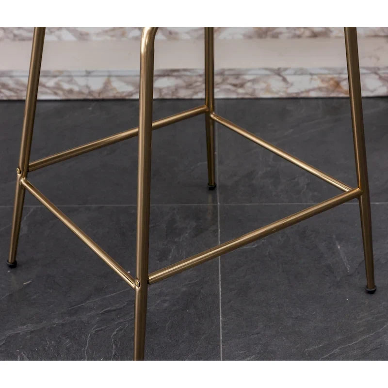 Modern Velvet 26.50 Counter Height Stool (Set of 2)