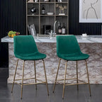 Modern Velvet 26.50 Counter Height Stool (Set of 2)
