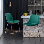 Modern Velvet 26.50 Counter Height Stool (Set of 2)
