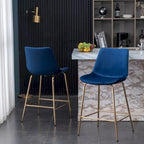 Modern Velvet 26.50 Counter Height Stool (Set of 2)