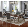   66-inch Glass Top Wood Dining Table