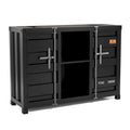 Kilcurry Industrial 46-inch Steel 6-Shelf Console Table by