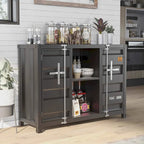 Kilcurry Industrial 46-inch Steel 6-Shelf Console Table by