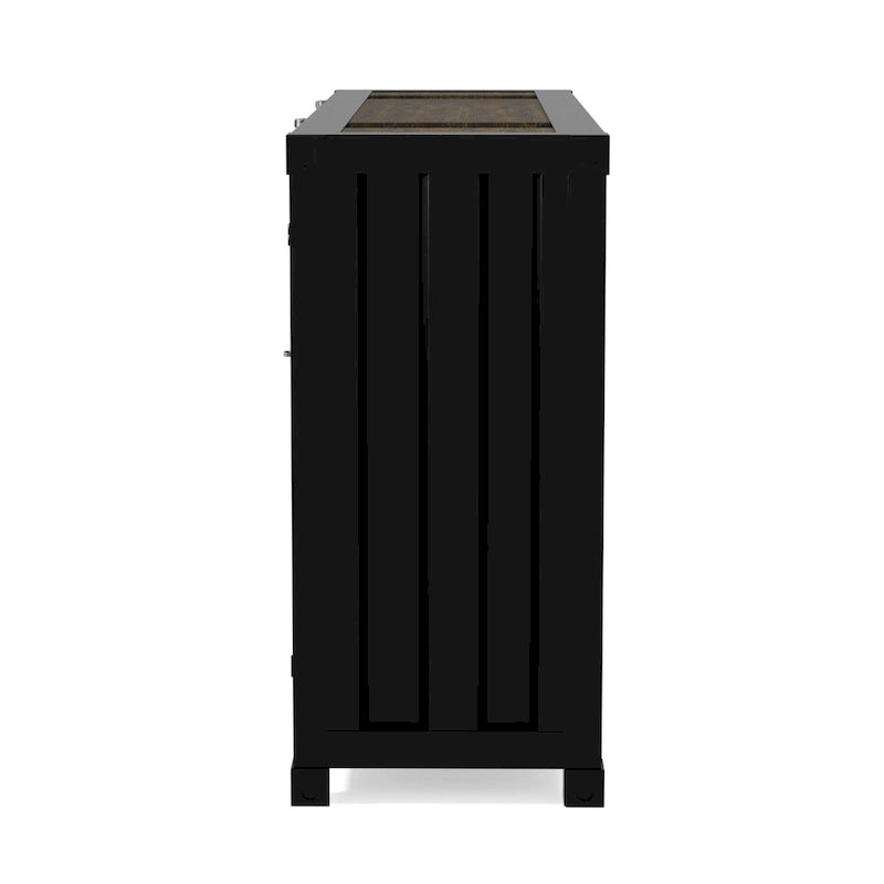 Kilcurry Industrial 46-inch Steel 6-Shelf Console Table by