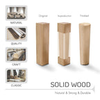 Karr Armless Dining Chairs Set of 2, Beech Wood Back & Legs