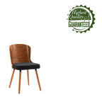 Karr Armless Dining Chairs Set of 2, Beech Wood Back & Legs