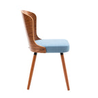 Karr Armless Dining Chairs Set of 2, Beech Wood Back & Legs
