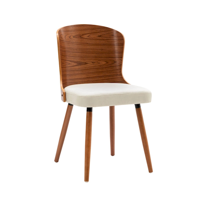 Karr Armless Dining Chairs Set of 2, Beech Wood Back & Legs