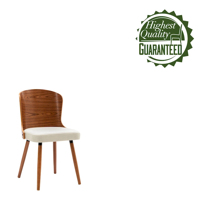 Karr Armless Dining Chairs Set of 2, Beech Wood Back & Legs