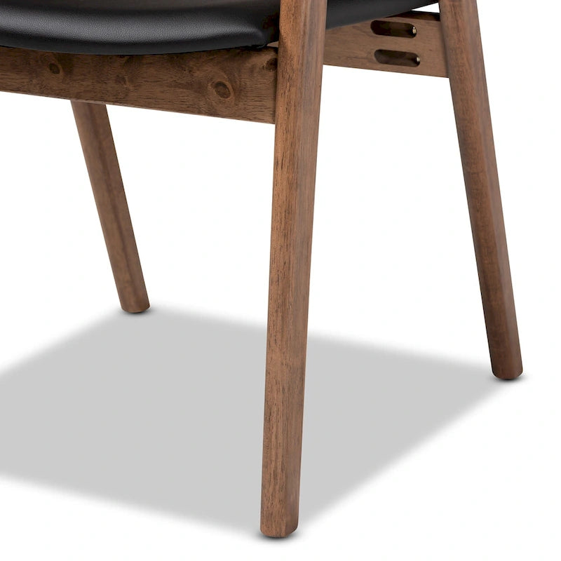 Harland Mid-Century Modern 2-Piece Dining Chair Set