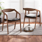 Harland Mid-Century Modern 2-Piece Dining Chair Set