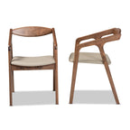 Harland Mid-Century Modern 2-Piece Dining Chair Set