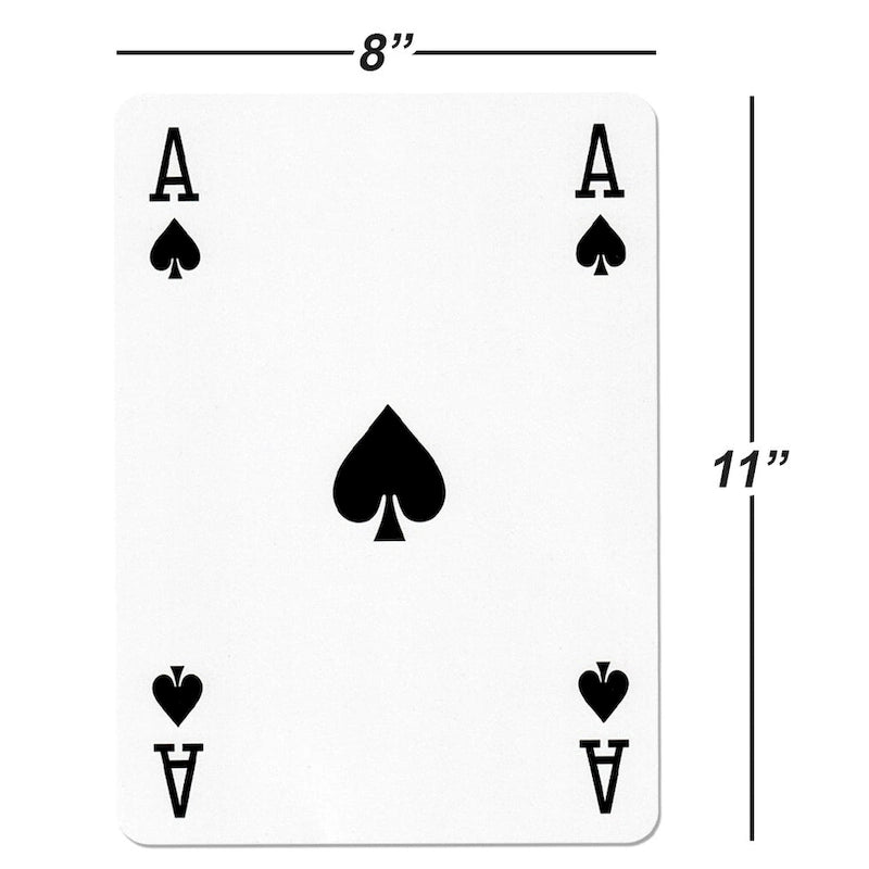 GSE 8x11 Super Jumbo Playing Cards, Giant Playing Card Deck, Oversize Large Huge Playing Cards for All Ages
