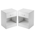 Set of 2 Bedroom Storage End Beside Table 1 Drawer Nightstand
