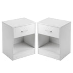 Set of 2 Bedroom Storage End Beside Table 1 Drawer Nightstand