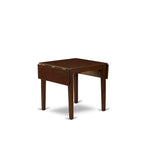 Kitchen Table Set- a Rectangle Dining Table and Brown Linen Fabric Dining Chairs, Mahogany (Pieces Option)
