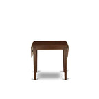 Kitchen Table Set- a Rectangle Dining Table and Brown Linen Fabric Dining Chairs, Mahogany (Pieces Option)