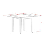 Kitchen Table Set- a Rectangle Dining Table and Brown Linen Fabric Dining Chairs, Mahogany (Pieces Option)