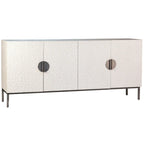 Cordilia 79-inch White Reclaimed Pine and Iron Contemporary 4-Door Sideboard