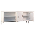 Cordilia 79-inch White Reclaimed Pine and Iron Contemporary 4-Door Sideboard