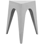 Lorelei Triangle Silver Side Table - 15.8 x 15.8 x 21.3 - 14Wx16Dx21H