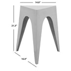 Lorelei Triangle Silver Side Table - 15.8 x 15.8 x 21.3 - 14Wx16Dx21H