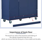 Rolling Mobile Kitchen Island with Drop Leaf - Solid Wood Top, Locking Wheels & Storage Cabinet 52.7 Inch Width