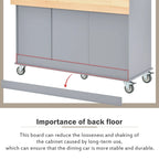 Rolling Mobile Kitchen Island with Drop Leaf - Solid Wood Top, Locking Wheels & Storage Cabinet 52.7 Inch Width