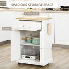 Rolling Kitchen Island Cart,Portable Serving Trolley Table with Drawer