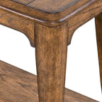 Ashford Sienna Brown Chairside Table with Oak Wood