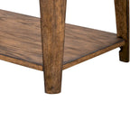 Ashford Sienna Brown Chairside Table with Oak Wood