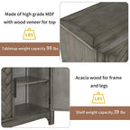 40 Modern Console Table Sofa Table with 2 Shelves