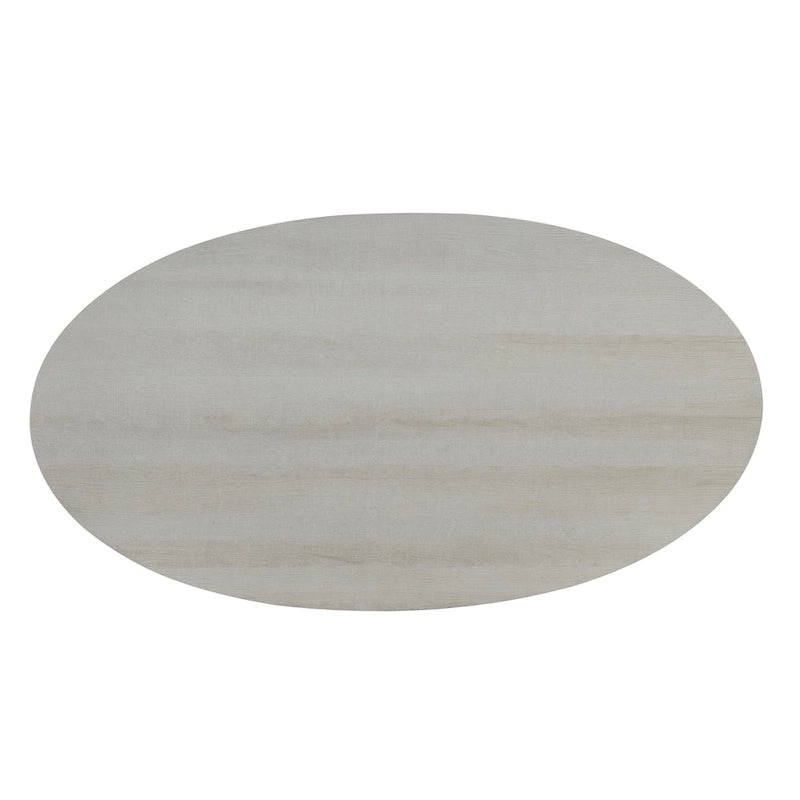 Contemporary Oval Wood Shelf Coffee Table