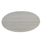 Contemporary Oval Wood Shelf Coffee Table